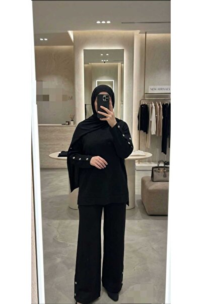 BYBIYIK طقم نسائي مكون من قطعتين بتفاصيل أزرار