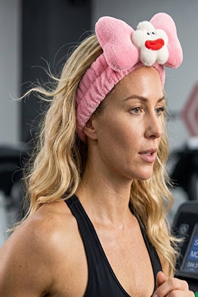 CAŞ DEKORASYON Figura čudovišta u boji fuksije Pliš gumica za kosu