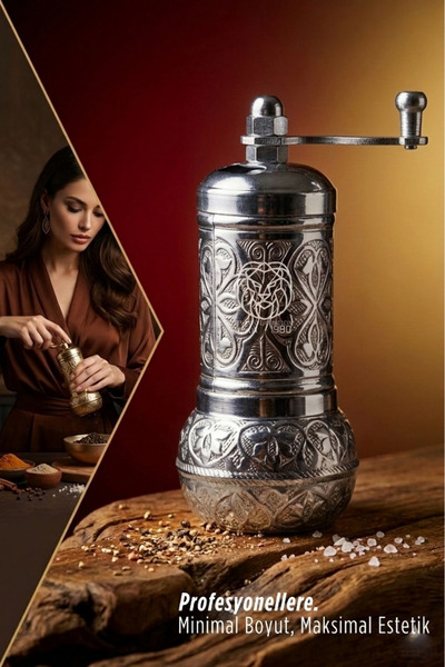 Transformacion Ottoman Silver Series - Antique Embossed Salt and Pepper Mill ...