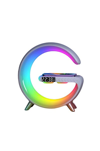 G1 Boxa 5 in 1 cu Bluetooth, Incarcator Rapid Wireless,Ceas, Speaker, Lampa S...