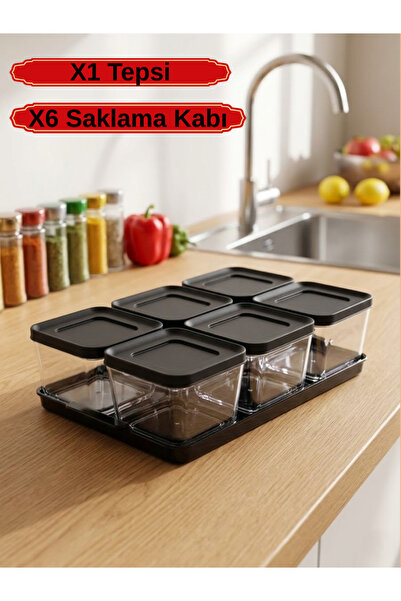Eviniz güzel 6 Bölmeli Kapaklı Kahvaltılık & Mezelik Organizer Seti – Çok Ama...