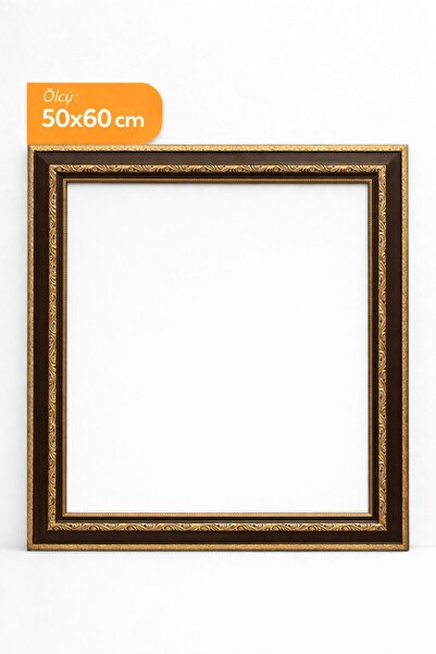 SANAT ÇERÇEVE BAL AJANS 50X60 KOYU KAHVE GOLD İŞLEMELİ ÇERÇEVE ÖN YÜZÜ CAMDIR