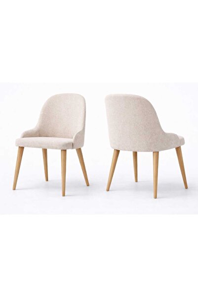 RİGATO ferramente LATTE MODERN AHŞAP AYAKLI YEMEK ODASI SANDALYESİ - 2 Lİ -SA...