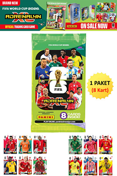 hediyecik حزمة بطاقات بانيني فيفا وورلد كوب 2026 أدينالين إكس إل - حزمة واحدة...