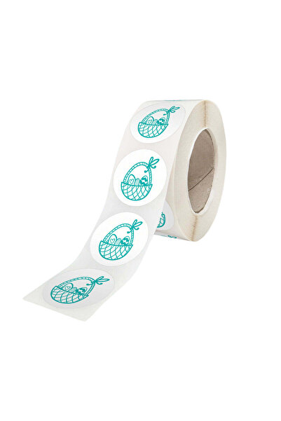 Papette Rola 200 Stickere/Etichete autoadezive Model Paște Turquoise Spring F...