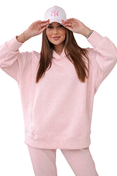 Kesi Set izolat cu hanorac, roz pudrat melanj