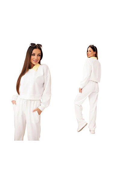 Kesi Ecru tracksuit set for women "butter" - sweatshirt and pants