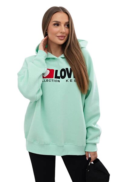 Kesi Hanorac cu glugă din bumbac, mentă