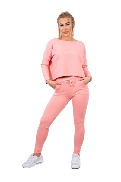 Kesi Set cu o bluză supradimensionată de culoare caisă