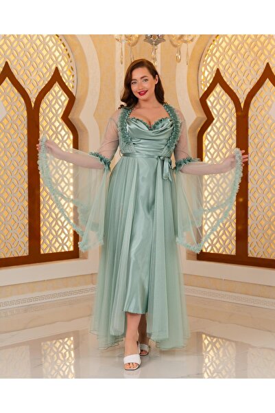 Limas lingerie Special Design Lace , 2-Piece Long Dressing Gown with Pearl De...