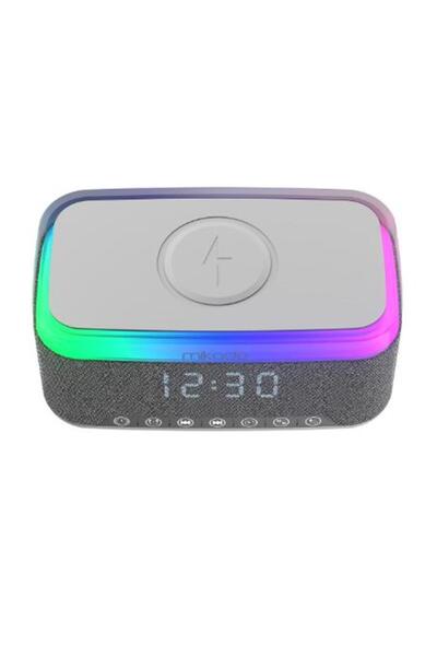 Mikado MD-W8 1200mAh 10W Gri BT,USB,Kablosuz Şarjlı RGB-Gece Lambası Özellikl...
