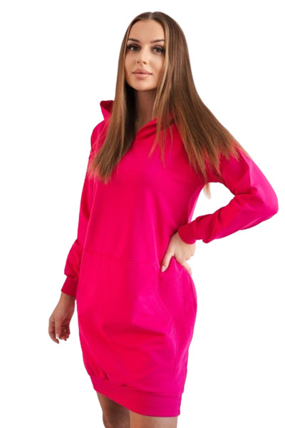 Kesi Rochie fuchsia cu glugă