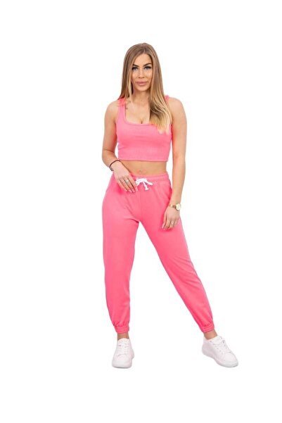 Kesi Set top + pantaloni roz neon