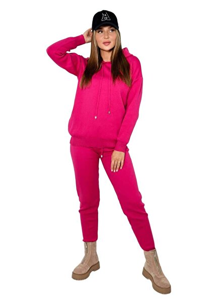 Kesi Set pulover: Hanorac + Pantaloni fuchsia