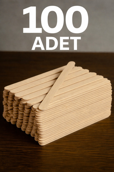 KAREL 100 Adet Doğal Ahşap Tahta Karıştırıcı – Tek Kullanımlık İçecek Karıştı...