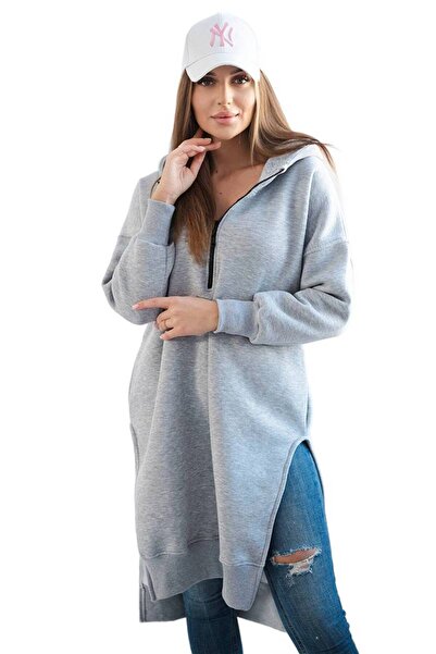 Kesi Hanorac izolat cu fante pe laterale, gri