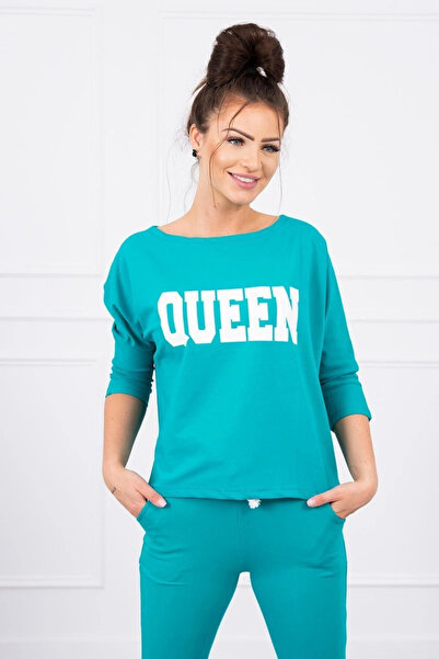 Kesi Set cu imprimeu Queen verde