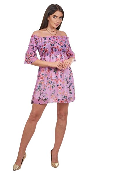 Kesi Rochie spaniolă violet cu imprimeu floral