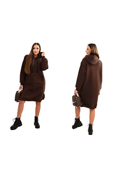 Kesi Rochie maro pentru femei, hanorac termoizolant din bumbac cu glugă