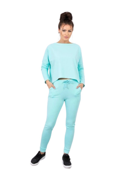 Kesi Set cu bluză supradimensionată cu mentă