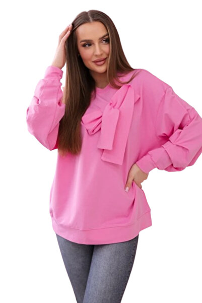 Kesi Light pink Cotton blouse with bow