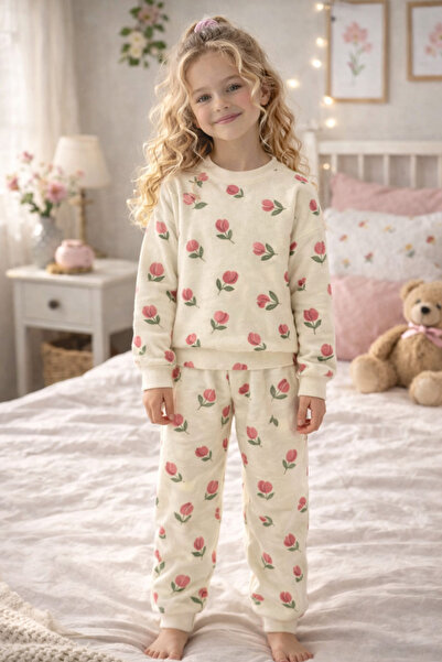 BEBEĞİME ÇORAP Σετ πιτζάμες για κορίτσια με μακρυμάνικο σχέδιο