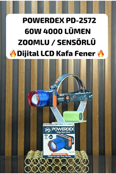 powerdex PD-2572 60W & 4000 Lümen Profesyonel Zoomlu Sensörlü Dijital LCD Kaf...