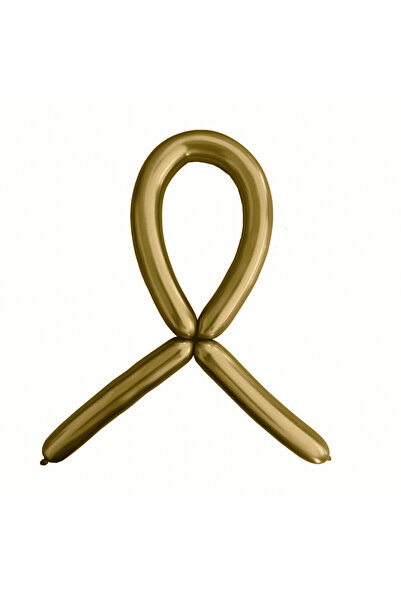 MP Mirific Party Set de 100 de baloane de modelare cromate, aurii, 4,5x125 cm