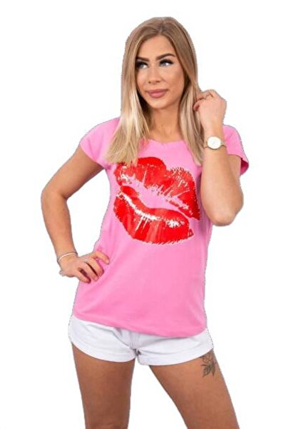 Kesi Pink lips Printed blouse