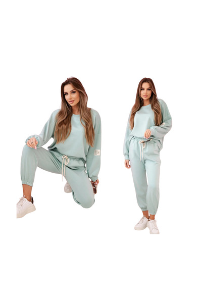 Kesi Set de două piese pentru femei, mentă închisă: hanorac și pantaloni | MA...