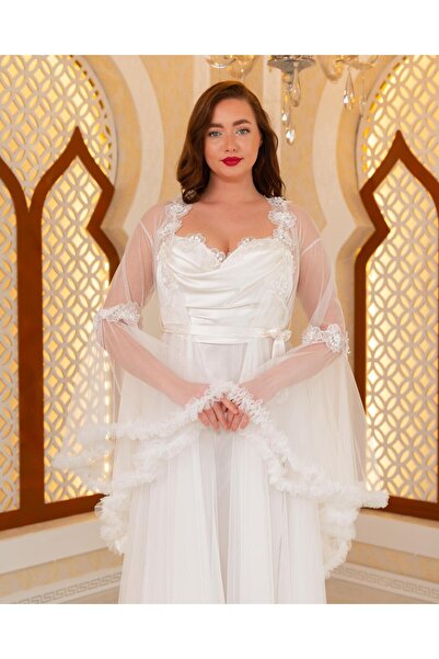 Limas lingerie Special Design Lace , 2-Piece Long Dressing Gown with Rose Det...