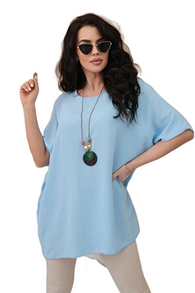 Kesi Oversized blouse with blue pendant