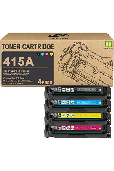 HP 415A Toner ÇİPLİ W2030A W2031A W2032A W2033A M454DN M454DW MFP M479DW M479...