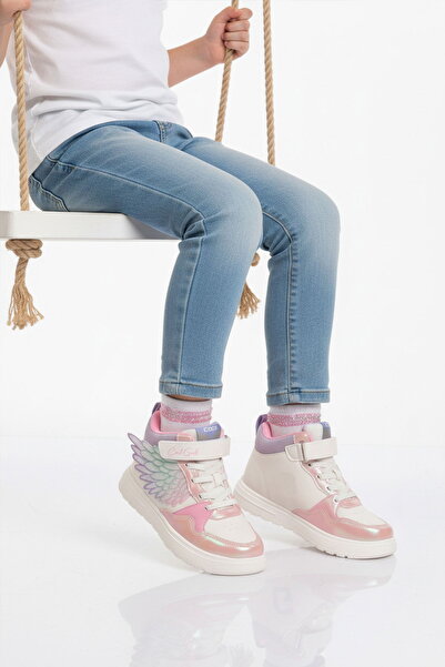 Cool Salmon Velcro Girls' Hi Sneakers