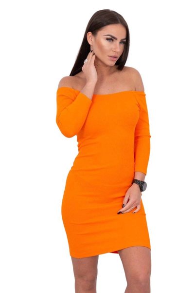 Kesi Rochie mulată cu dungi portocalii