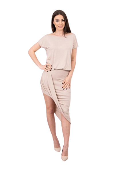 Kesi Rochie asimetrică bej