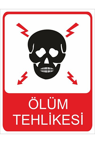 Tembel Baykuş لافتة تحذير من مخاطر الوفاة مقاس 20×30 سم من فوركس