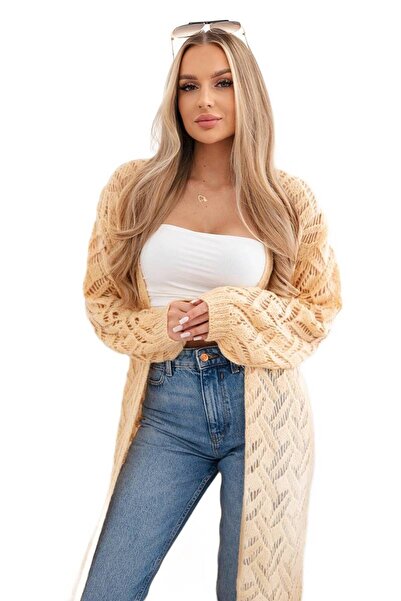 Kesi Cardigan lung Super KID, mohair, culoare piersică