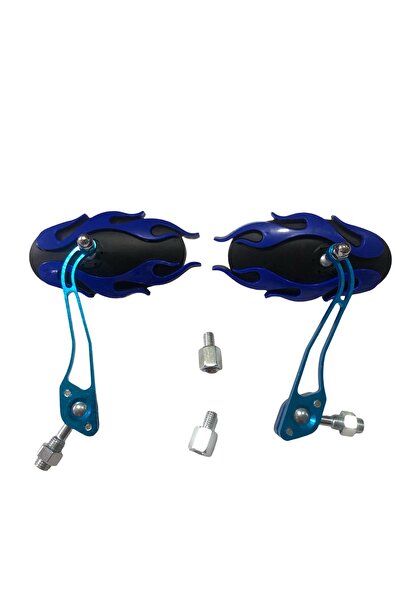 Bix MODİFİYE ALEV DESELİ 8/10MM UYUMLU AYNA TAKIMI MAVİ