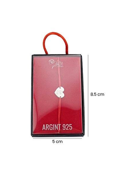 Flippy Ασημένιο βραχιόλι Martisor 925, Τζολί, Σχέδιο καρδιάς  "Σ' αγαπώ ", Ma...