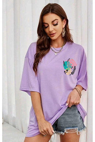 SUNFREE TRIUC FEMEIE CU MÂNECĂ SCURTĂ CU IMPRIMEU FLORAL O supradimensionat B...