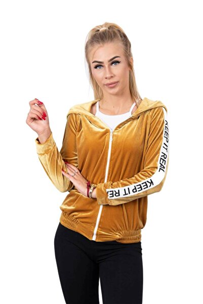 Kesi Hanorac din catifea muștar