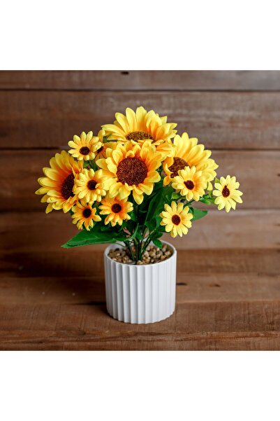 OEM Decor plastic - floarea soarelui - 20 x 8 cm