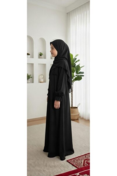 ARMİZA Pmuklu Lace Piece Children's Prayer and Umrah Dress (14-15-16 Years)