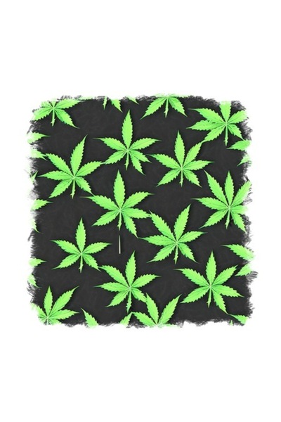 OEM Декоративен стикер, Листо, Зелено, 55 см