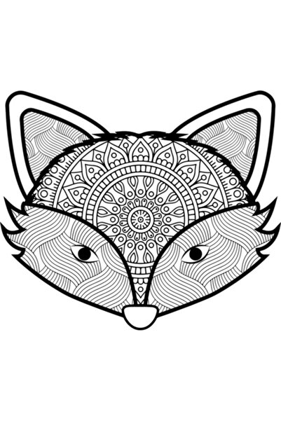 OEM Διακοσμητικό αυτοκόλλητο, Μάνταλα, Αλεπού, Μαύρο, 70 εκ.