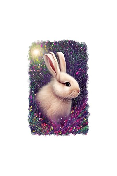 OEM Διακοσμητικό αυτοκόλλητο, Κουνέλι, Λευκό, 85 εκ.