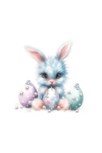 OEM Διακοσμητικό αυτοκόλλητο, Κουνέλι, Πολύχρωμο