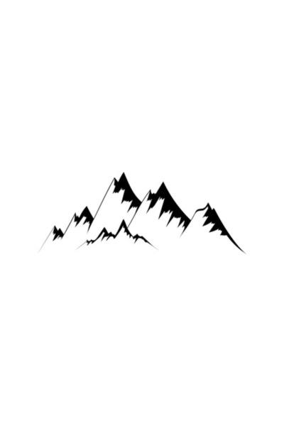 OEM Decorative Sticker, Mountains, Black