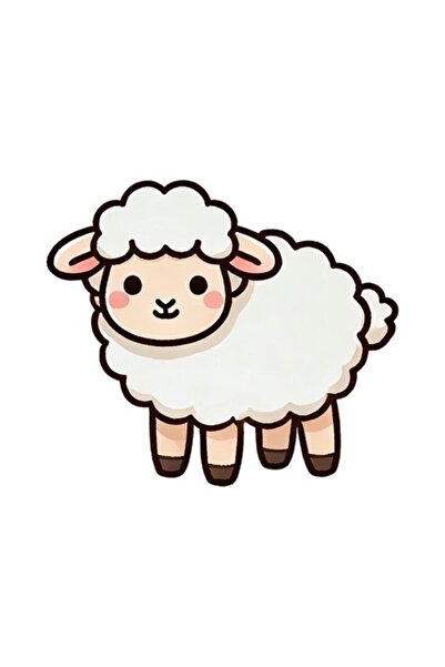 OEM Decorative Sticker, Sheep, White